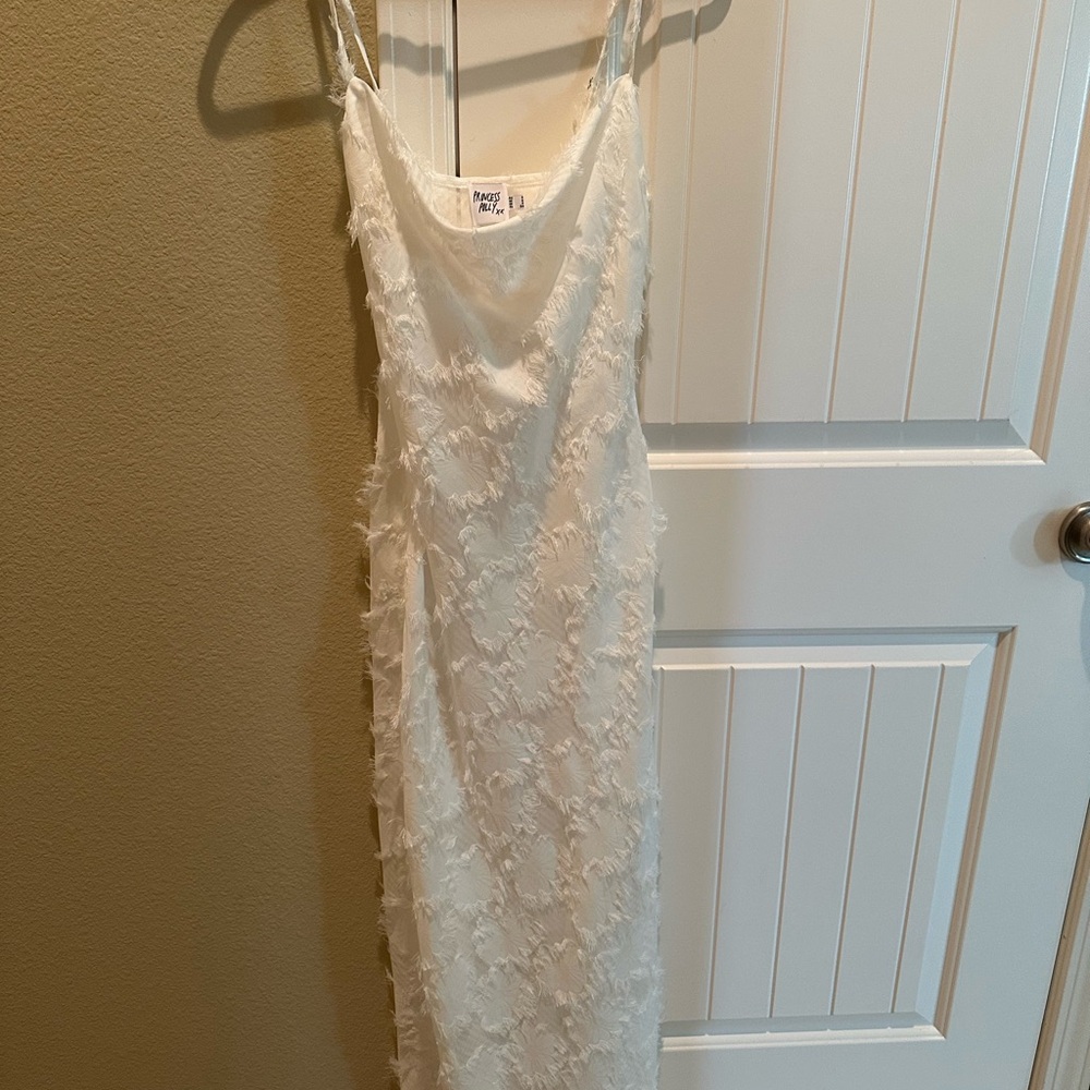 Princess Polly Sheer White Lace Sleeveless Dress